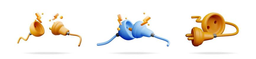 Colorful earplugs and plugs illustration vector