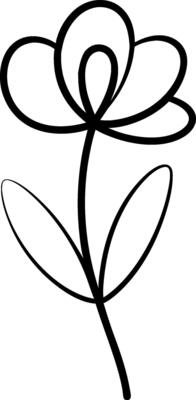 Flat Style Flower Symbol Graphics