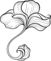 Elegant Flower Symbol Icons for Designers vector
