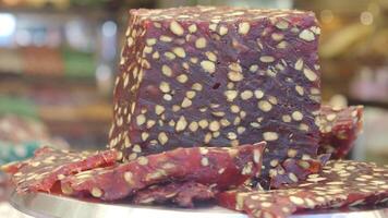 tradicional turco deleite lokum caramelo de venta a mercado video