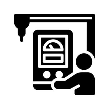 The Human Touch. Calibrating Automated Precision icon vector