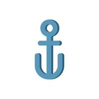 Anchor Simple Flat Illustration for Graphics vector