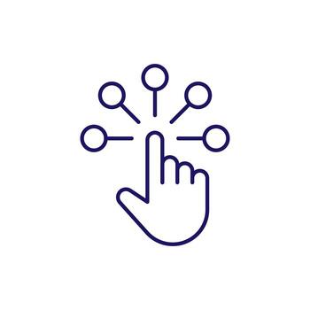 cursor y opciones contorno icono para gráfico y web diseño, aplicaciones, anuncios, varios tarjetas vector