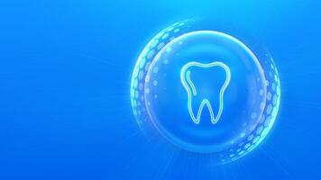 Stylized tooth graphic in blue vector