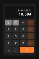 Digital Sleek Flat Dark Mode Calculator User Interface Design vector