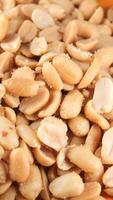 Roasted peanuts prepared for snacking and cooking video