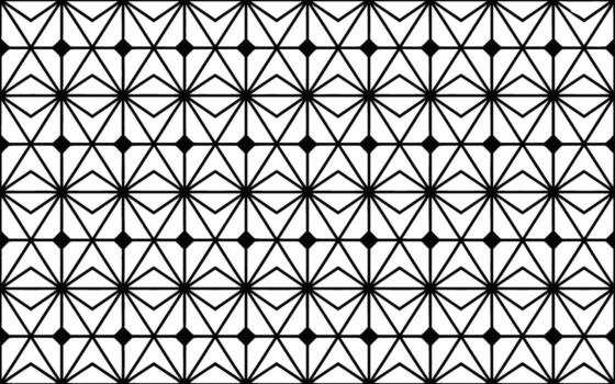 Black geometric pattern with repeating shape vector