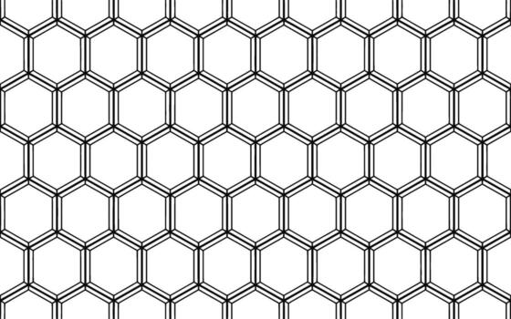 Black and White Hexagon Pattern Background geometric vector