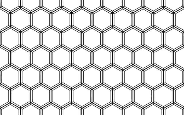 Black and White Hexagon Pattern Background geometric
