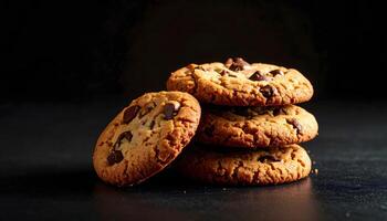Stack of chocolate chip cookies photo