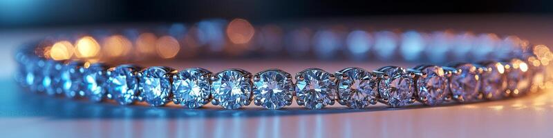 Elegant banner diamond bracelet showcasing exquisite craftsmanship with sparkling gems that reflect light beautifully, perfect for enhancing any special occasion or outfit photo