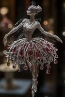 Stunning ballerina brooch adorned with sparkling gems and intricate design highlights elegance and artistry of fine jewelry crafted for collectors and fashion enthusiasts alike photo