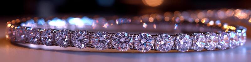 Exquisite diamond bracelet showcasing stunning craftsmanship and elegance in luxurious setting designed to complement formal attire for special occasions and celebrations photo