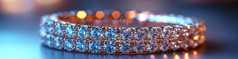 Elegant diamond bracelet showcases stunning craftsmanship and exquisite design, perfect for enhancing any jewelry collection and elevating style for special occasions or everyday wear photo