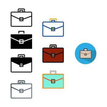 Set Briefcase Icon. Suitable for use in Software and Device Icon Design. Illustration. vector