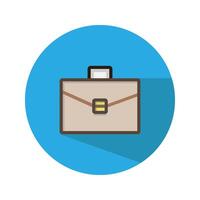 Briefcase Flat with background Icon. Suitable for use in Software and Device Icon Design. Illustration. vector