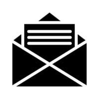 Envelope Glyph Icon. Editable Stroke. Can be used for website UI and mobile applications. vector