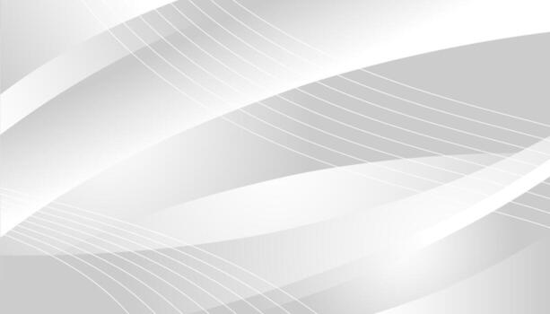 White and grey abstract background with wavy lines. vector
