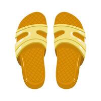 Ilustration showcasing summer sandals isolated on white background. vector