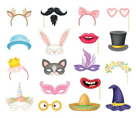 Colorful Birthday and Party Photo Props Set