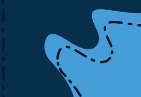 Artistic Abstract Blue Fluid Shapes with Dashed Lines vector