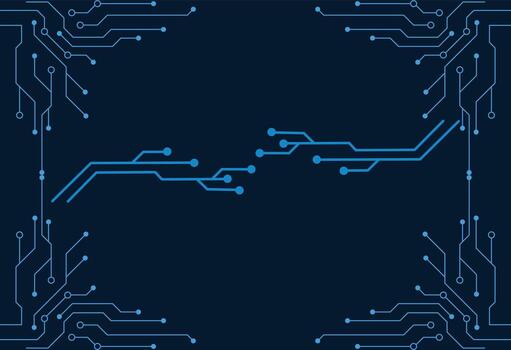 Futuristic Circuit Board Tech Frame vector