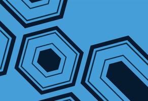 Abstract Blue Hexagon Geometric Pattern vector