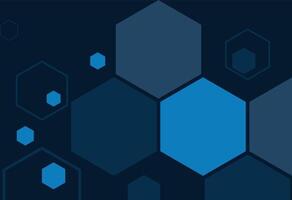 Abstract Blue Hexagon Pattern Background vector