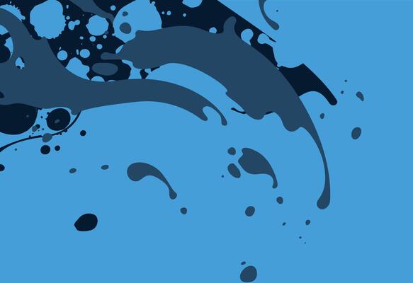 Abstract Blue Ink Splatter Background