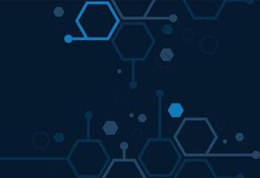 Futuristic Connected Hexagon Technology Background vector