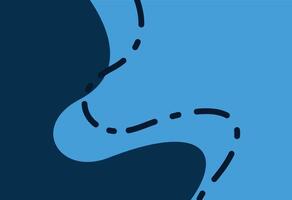 Dynamic Blue Abstract Shapes with Dashed Line vector