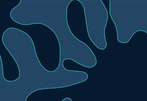 Blue Abstract Organic Shapes with Outline vector