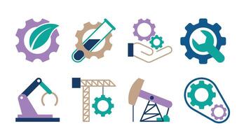 Minimalist Technology Data Icons vector