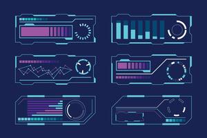 Hi-Tech Digital UI Set vector