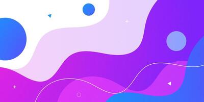 Abstract colorful purple wave trendy background. Simple wave fluid liquid banner pattern on white color background. vector