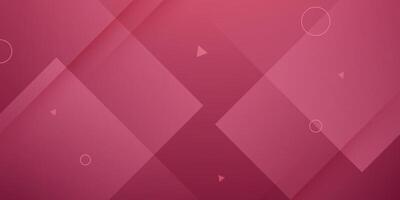Abstract red geometric background. Simple overlap square papercut pattern design. vector
