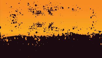Abstract black and yellow background brush design illustration. vector