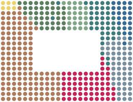 Colorful Circular Pattern With Negative Space Center. vector