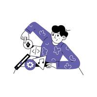 Arranging Apps Illustration. EPS 10 File vector
