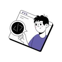 Coding Illustration. EPS 10 File vector