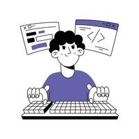 Programming Illustration. EPS 10 File vector