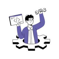 Developing Software Illustration. EPS 10 File vector