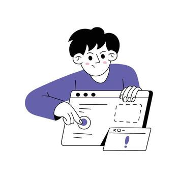 web error ilustración. eps 10 archivo vector