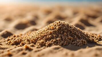 Close-up of a Sand Dune with Granular Texture and Soft Lighting photo