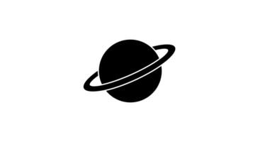 Simple Planet with Ring Illustration vector