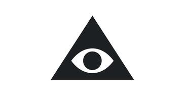 All-Seeing Eye in Triangle Symbol vector