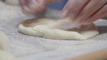 Mastering the art of dough preparation in a bakery video
