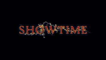 Animation Show Time Glow red spark neon Lightning text animation video
