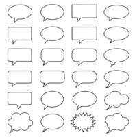 Large Collection of Blank Speech Bubbles Talk Balloons Chat Boxes and Thought Clouds for Dialogue and Communication Design vector