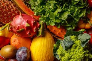 A Vibrant and Diverse Assortment of Fresh Fruits and Vegetables for Everyone to Enjoy photo
